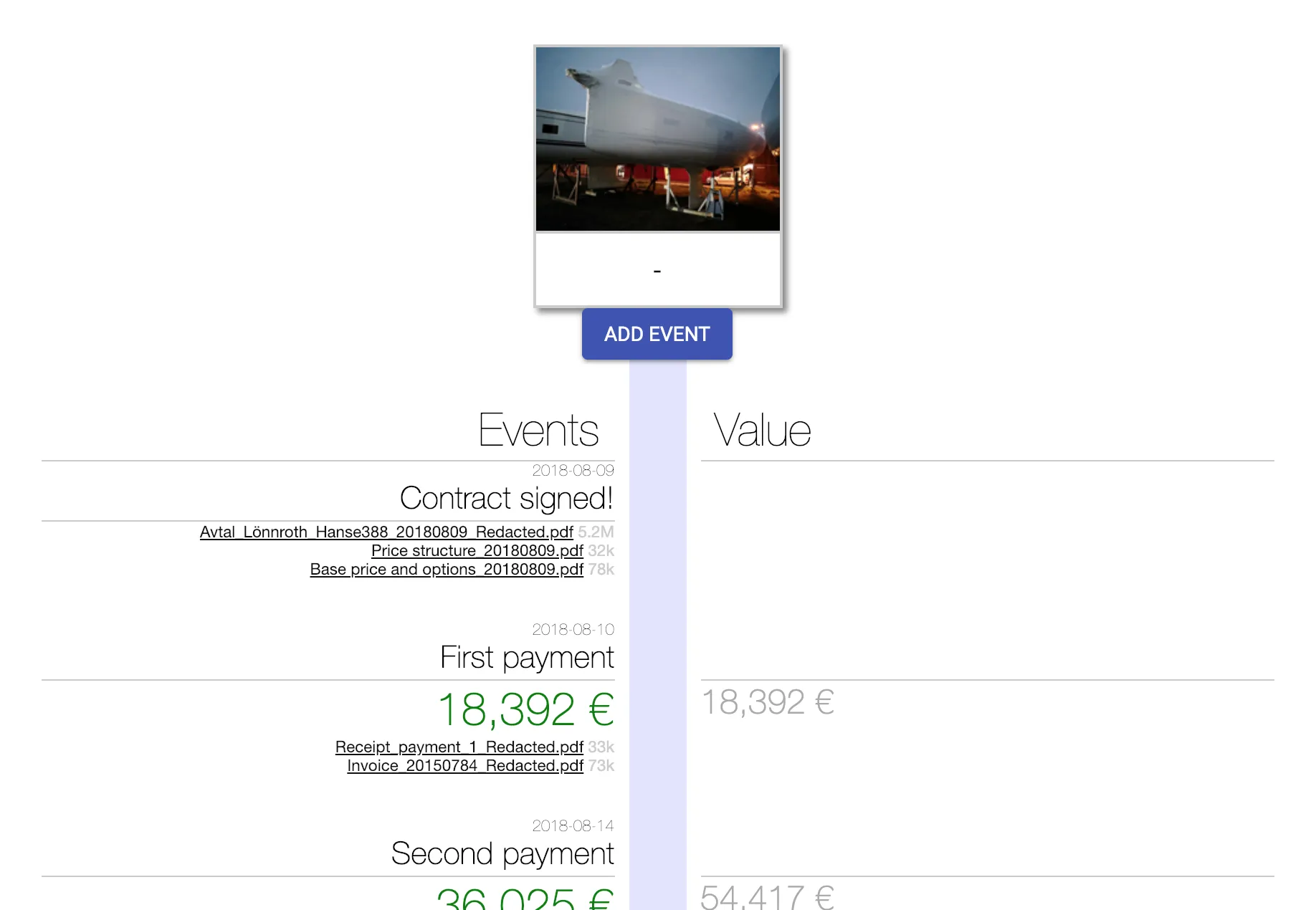 Hanse 388 cost model.